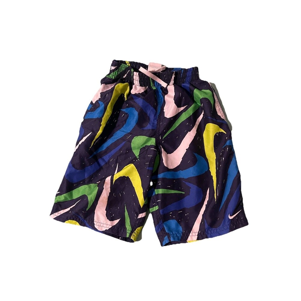 Boys' Multi-Logo Swoosh Graphic Swim Trunks (or Athletic Shorts)